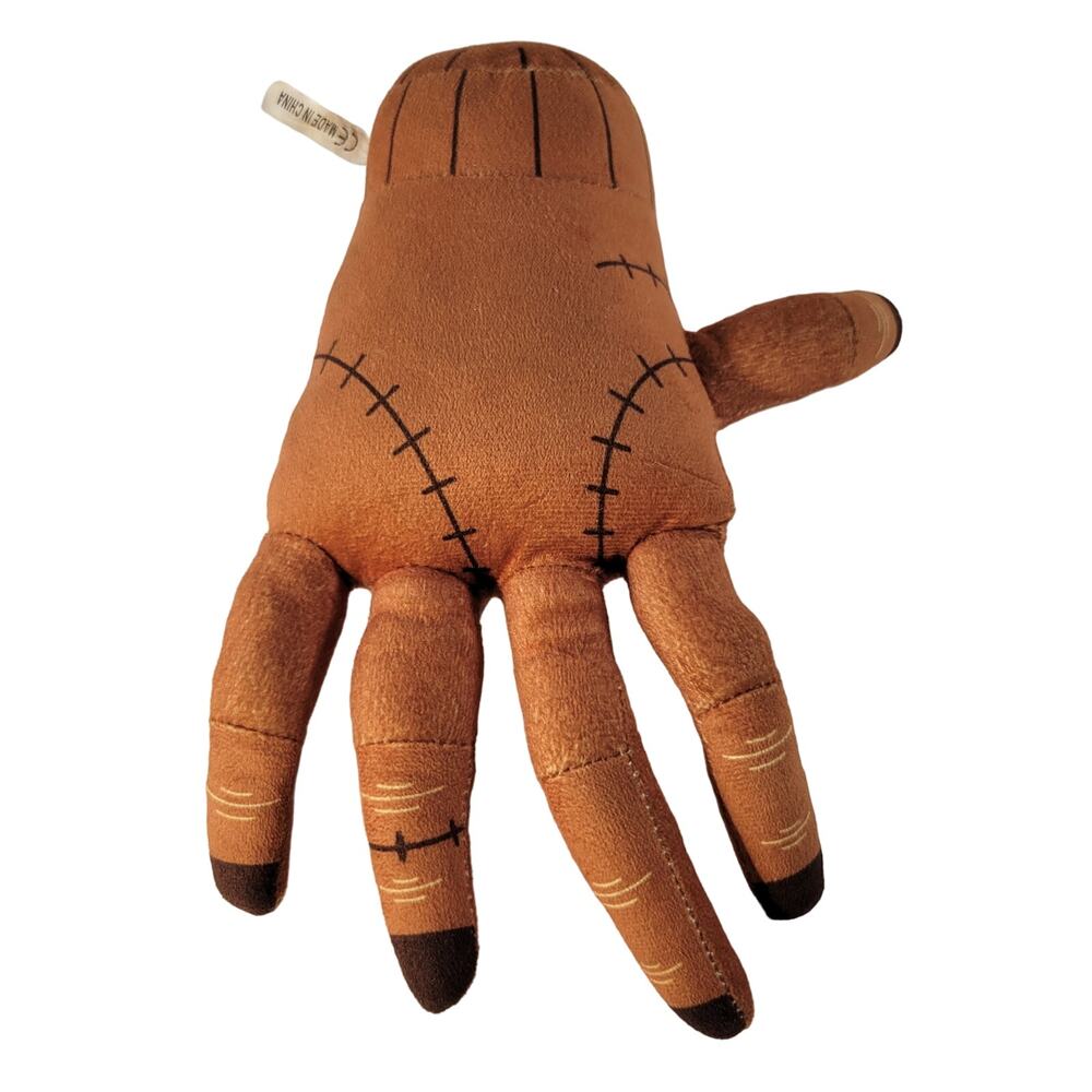 The Addams Family Thing Hand Plush Toy Brown with Stitches 9 Inch Halloween